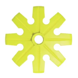 Fluorescent yellow powder basket of polyethylene, Ø100.