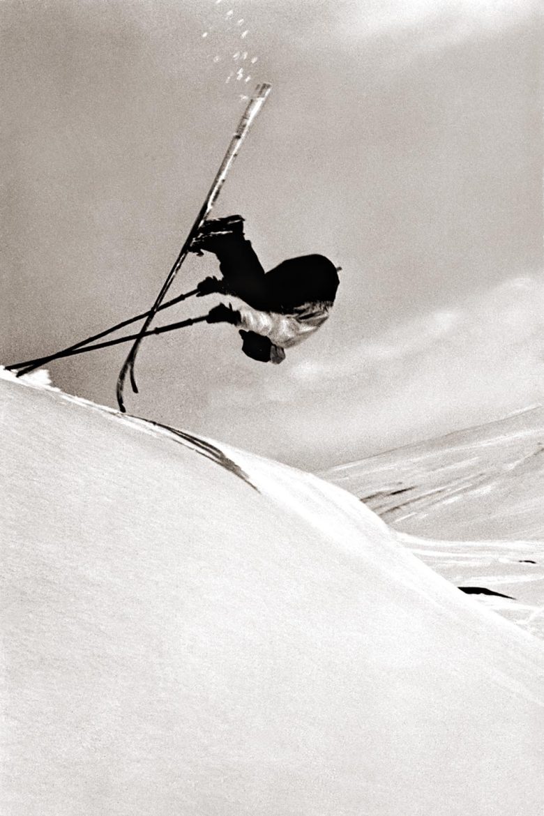 Olle Rimfors framåtvolt med lös häl i Storlien 1931. Foto: Olle Olsson