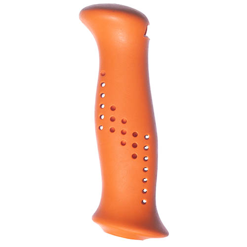 Rubber-like orange grip of TPE-SEBS.