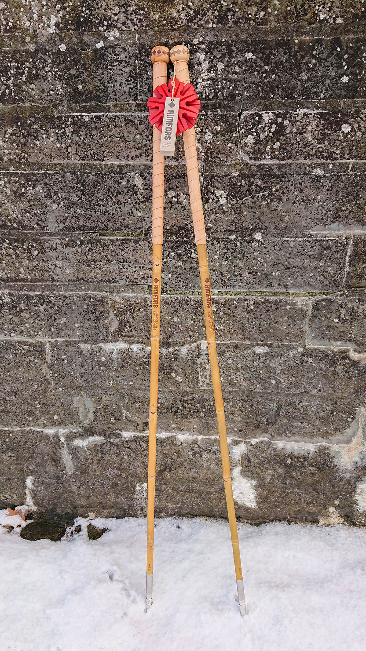 Sustainable and durable bamboo ski poles inspired by Les Bâtons d'Alain (Chamonix, France) and Les Bâtons (Corsier-sur-Vevey, Switzerland).